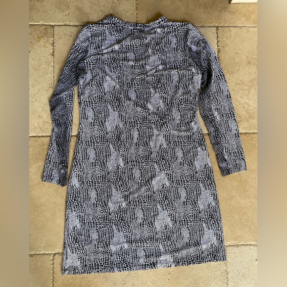 IBKUL black & white python snake print active dress sun protection cooling M - Picture 9 of 9